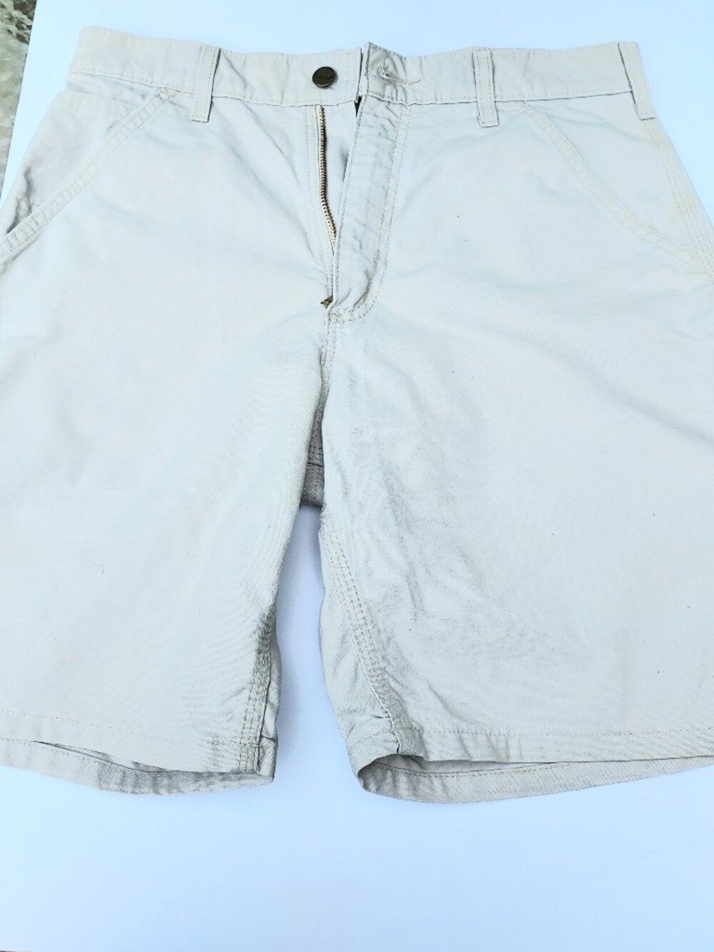 Carhartt Cargo Shorts Men's 30 Tan Pockets Utility Carpenter